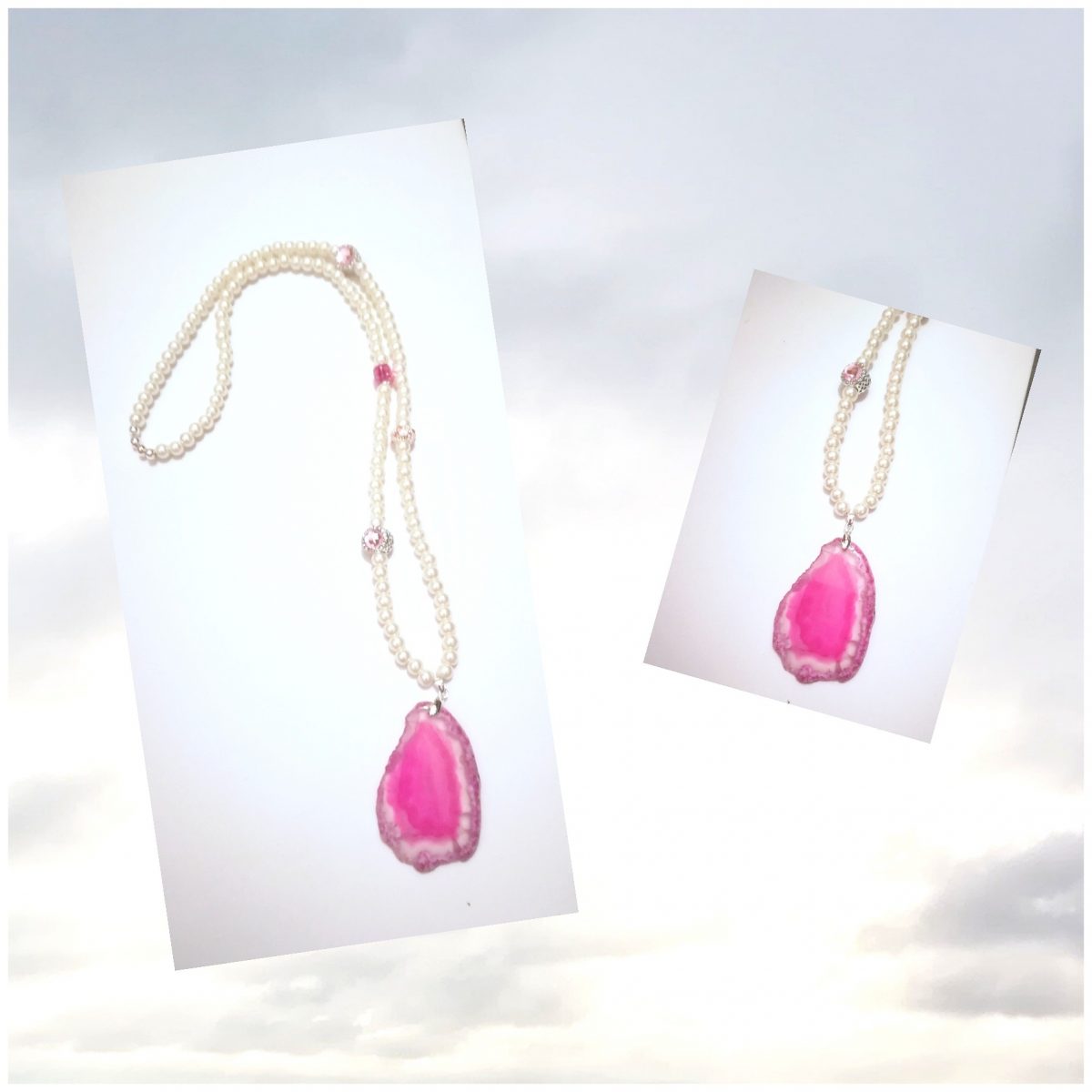 pink agate jewelry